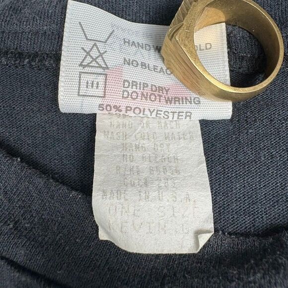 Vintage 80s Southwest Rodeo Aztec Fringe Long Sleeve Shirt Black OS XL Cowgirl - Picture 8 of 11